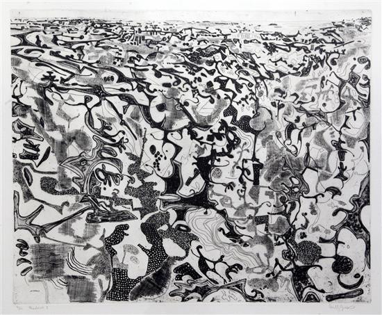 Anthony Gross (1905-1984) Shadows I overall 22.5 x 28.5in.